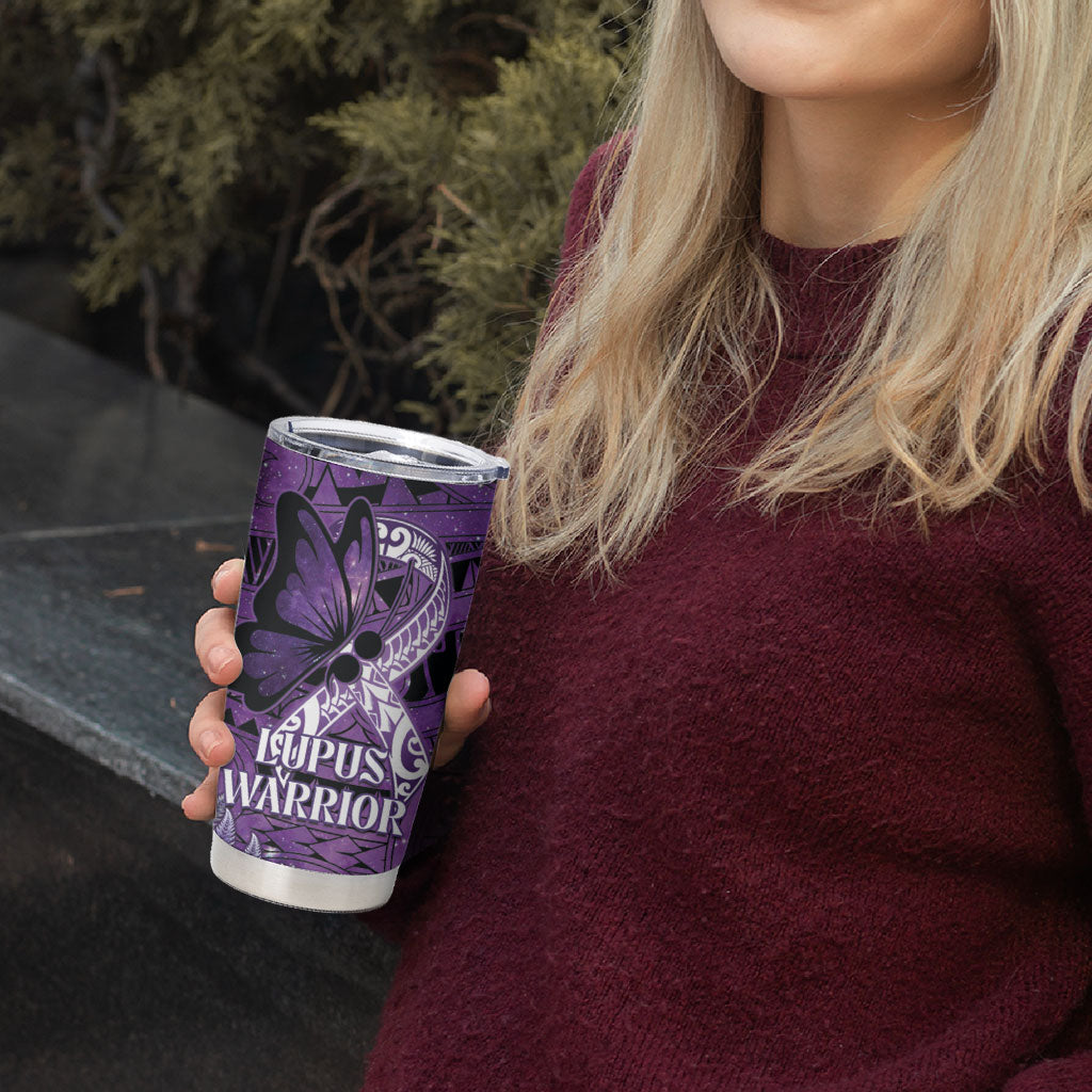 Lupus Support Month New Zealand Tumbler Cup Be Strong Warrior Maori Silver Fern