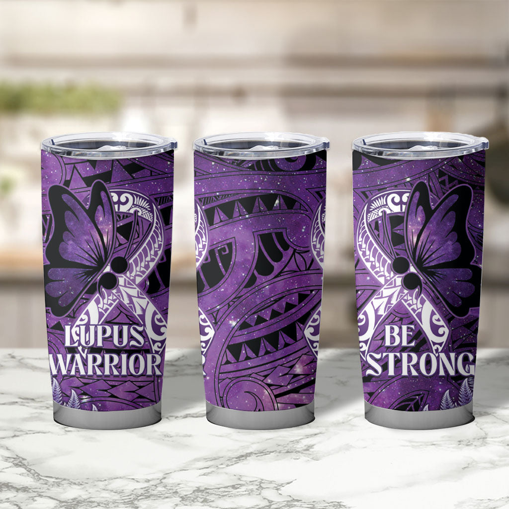 Lupus Support Month New Zealand Tumbler Cup Be Strong Warrior Maori Silver Fern