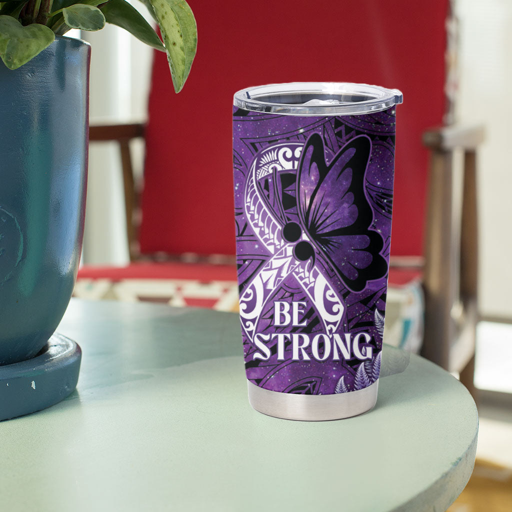 Lupus Support Month New Zealand Tumbler Cup Be Strong Warrior Maori Silver Fern