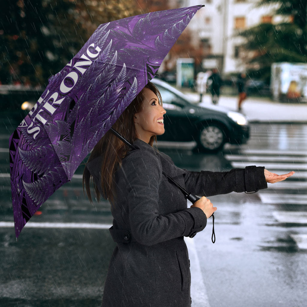 Lupus Support Month New Zealand Umbrella Be Strong Warrior Maori Silver Fern