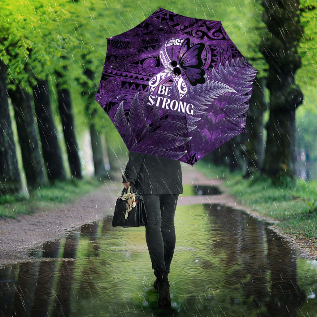 Lupus Support Month New Zealand Umbrella Be Strong Warrior Maori Silver Fern