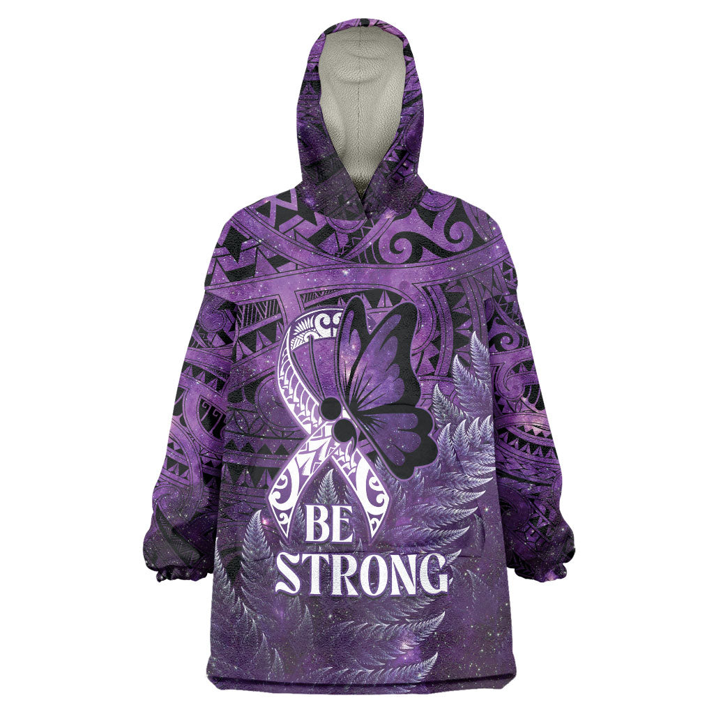 Lupus Support Month New Zealand Wearable Blanket Hoodie Be Strong Warrior Maori Silver Fern