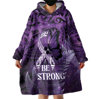 Lupus Support Month New Zealand Wearable Blanket Hoodie Be Strong Warrior Maori Silver Fern