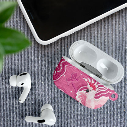 Australia Breast Cancer Support AirPods Case Pink Cockatoo Ribbon Aboriginal Art