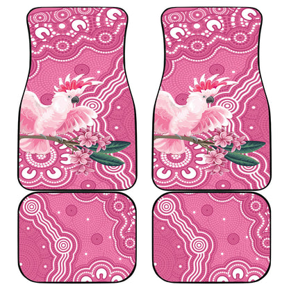 Australia Breast Cancer Support Car Mats Pink Cockatoo Ribbon Aboriginal Art