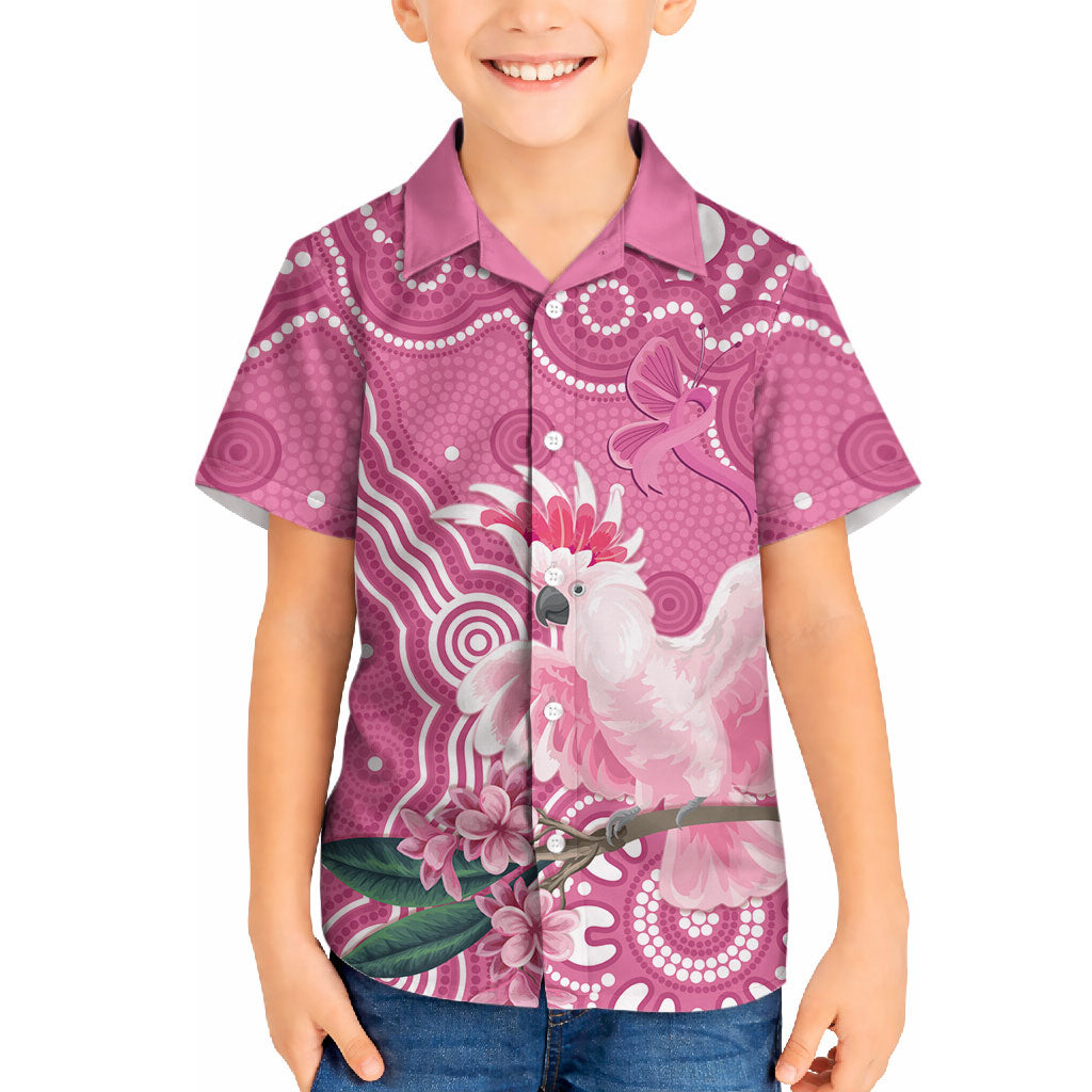 Australia Breast Cancer Support Hawaiian Shirt Pink Cockatoo Ribbon Aboriginal Art