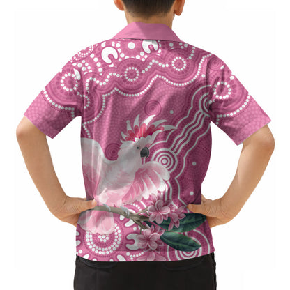Australia Breast Cancer Support Hawaiian Shirt Pink Cockatoo Ribbon Aboriginal Art