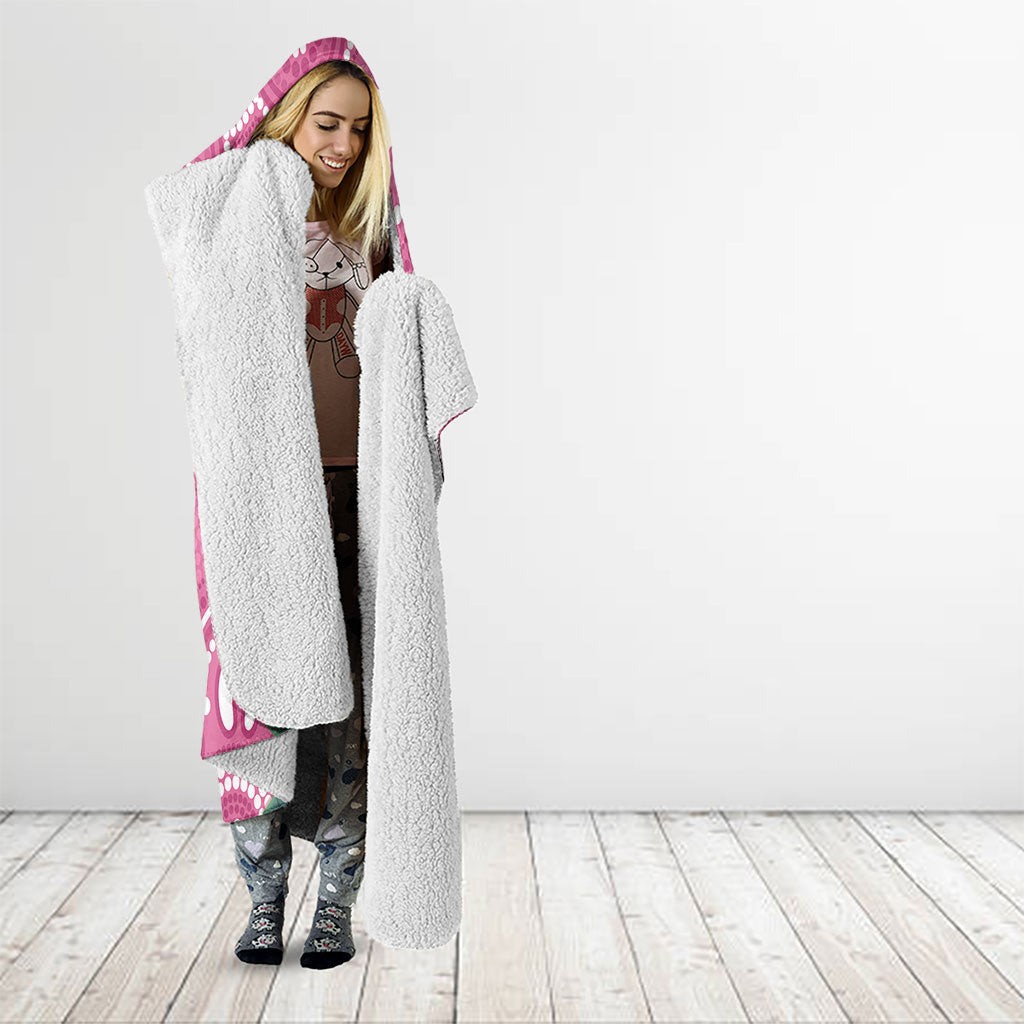 Australia Breast Cancer Support Hooded Blanket Pink Cockatoo Ribbon Aboriginal Art
