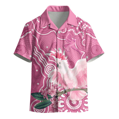 Australia Breast Cancer Support Kid Hawaiian Shirt Pink Cockatoo Ribbon Aboriginal Art