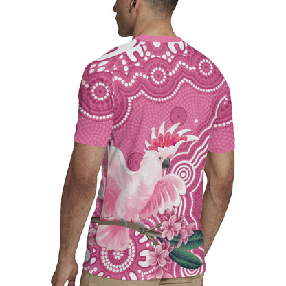 Australia Breast Cancer Support Rugby Jersey Pink Cockatoo Ribbon Aboriginal Art