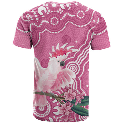 Australia Breast Cancer Support T Shirt Pink Cockatoo Ribbon Aboriginal Art
