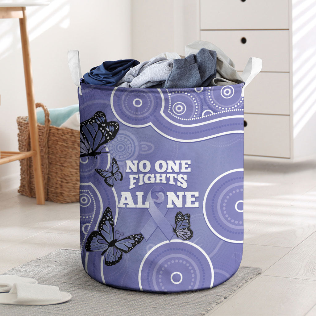 Australia Stomach Cancer Support Laundry Basket No One Fights Alone Aboriginal Art