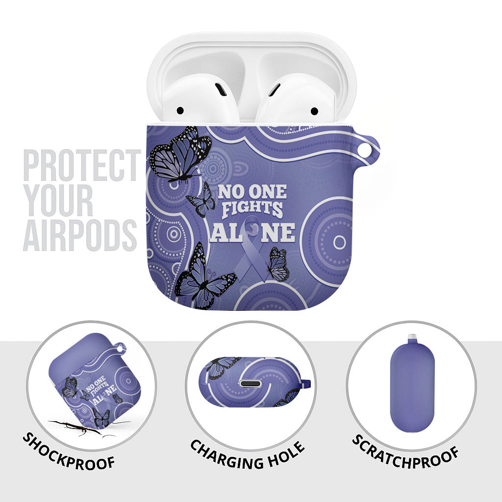 Australia Stomach Cancer Support AirPods Case No One Fights Alone Aboriginal Art