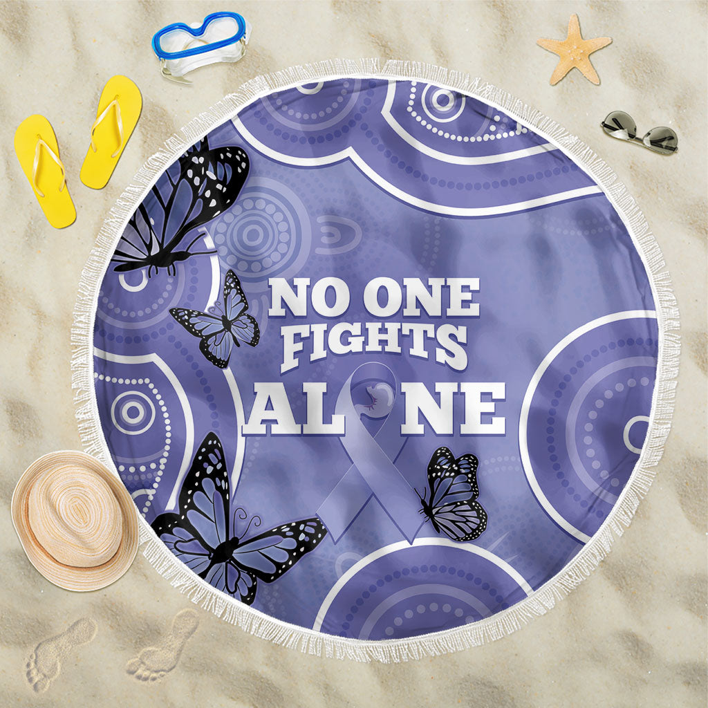 Australia Stomach Cancer Support Beach Blanket No One Fights Alone Aboriginal Art