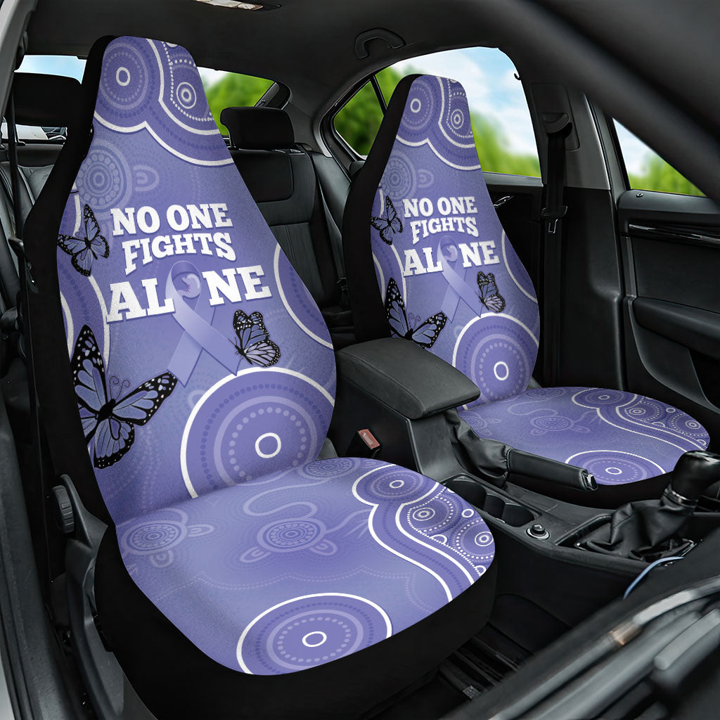 Australia Stomach Cancer Support Car Seat Cover No One Fights Alone Aboriginal Art