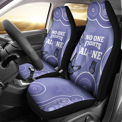 Australia Stomach Cancer Support Car Seat Cover No One Fights Alone Aboriginal Art