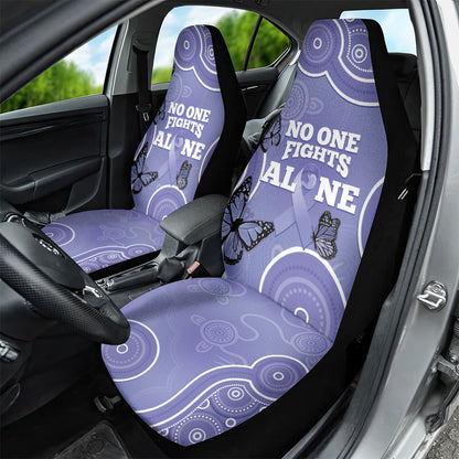 Australia Stomach Cancer Support Car Seat Cover No One Fights Alone Aboriginal Art