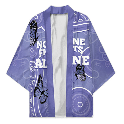 Australia Stomach Cancer Support Kimono No One Fights Alone Aboriginal Art