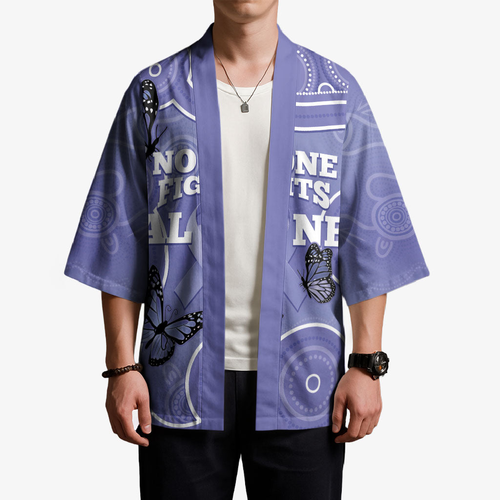 Australia Stomach Cancer Support Kimono No One Fights Alone Aboriginal Art