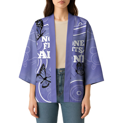 Australia Stomach Cancer Support Kimono No One Fights Alone Aboriginal Art