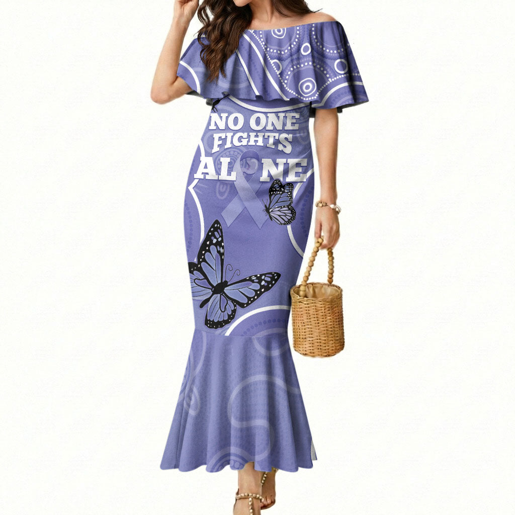 Australia Stomach Cancer Support Mermaid Dress No One Fights Alone Aboriginal Art