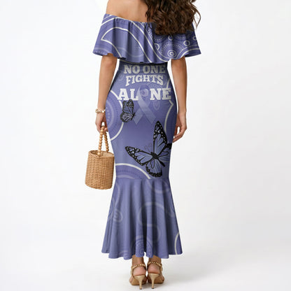 Australia Stomach Cancer Support Mermaid Dress No One Fights Alone Aboriginal Art