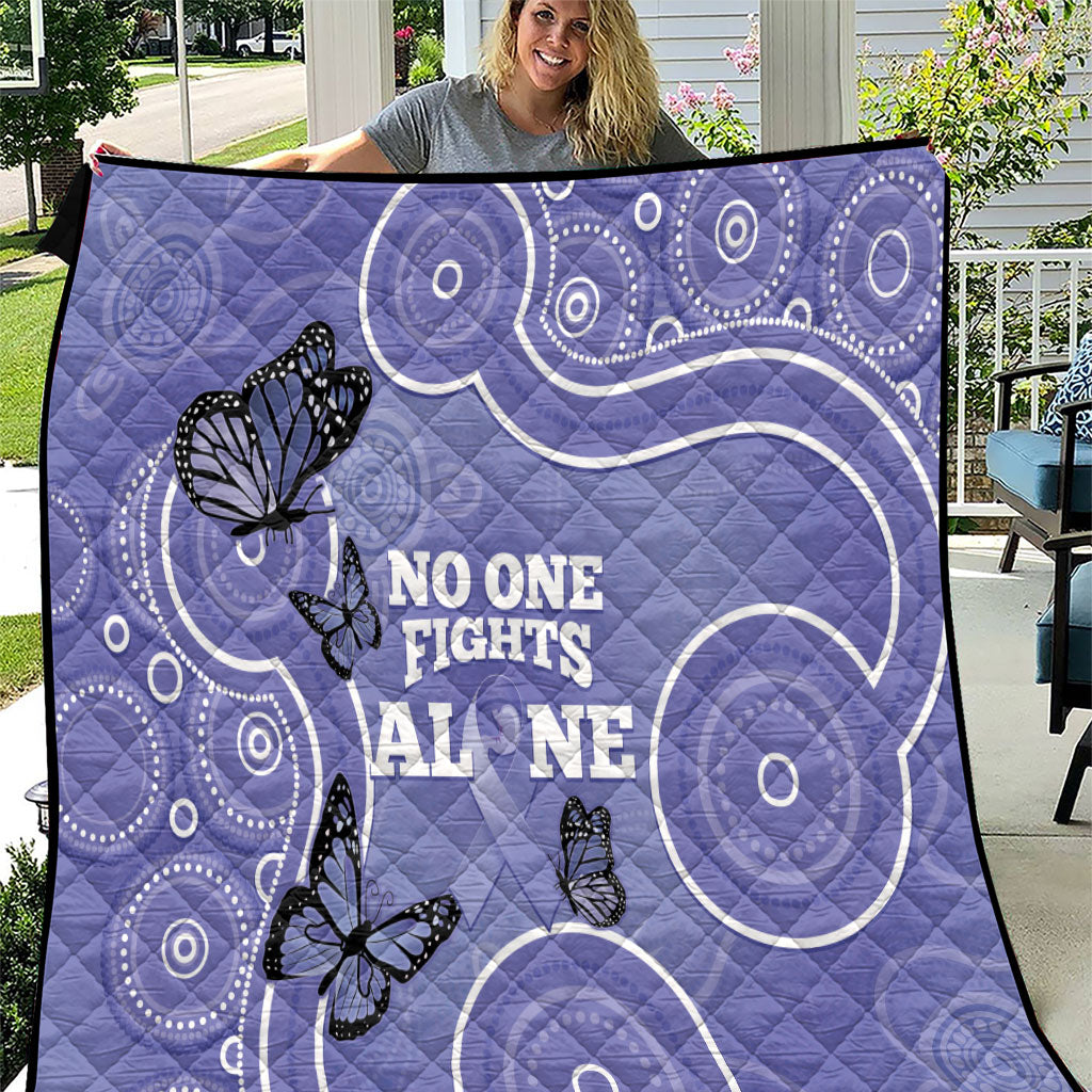 Australia Stomach Cancer Support Quilt No One Fights Alone Aboriginal Art