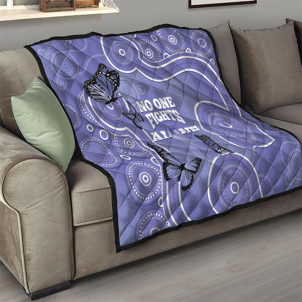 Australia Stomach Cancer Support Quilt No One Fights Alone Aboriginal Art