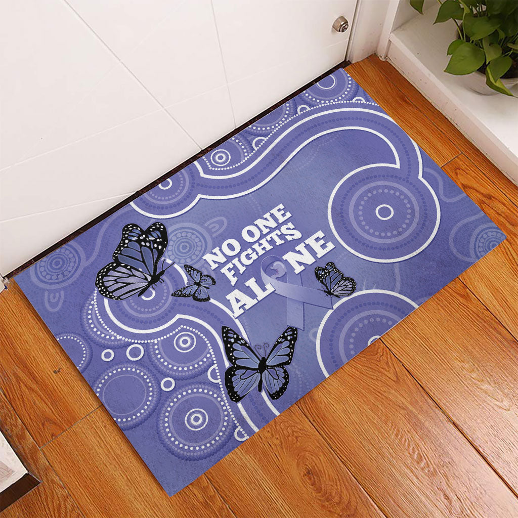 Australia Stomach Cancer Support Rubber Doormat No One Fights Alone Aboriginal Art