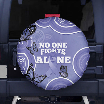 Australia Stomach Cancer Support Spare Tire Cover No One Fights Alone Aboriginal Art