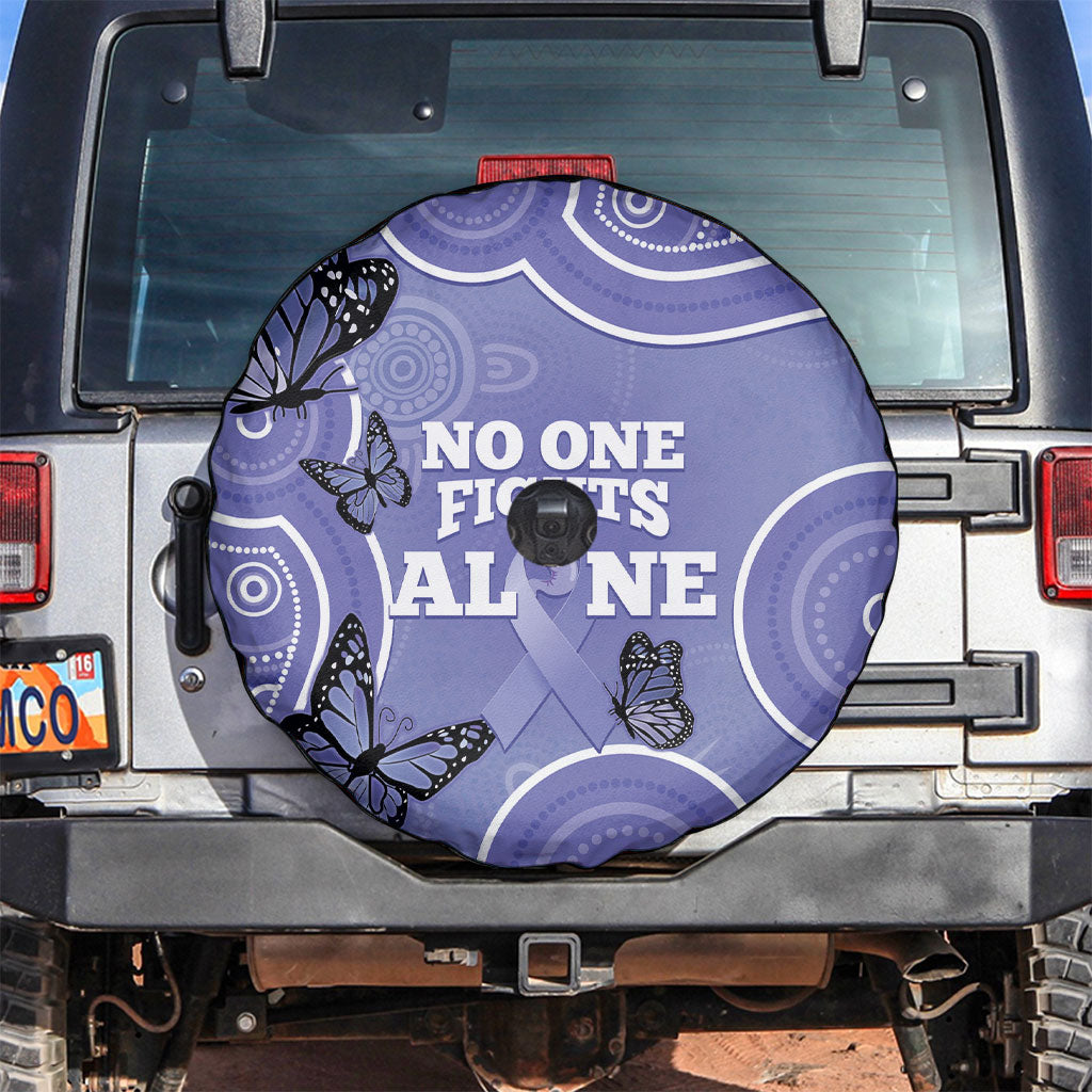 Australia Stomach Cancer Support Spare Tire Cover No One Fights Alone Aboriginal Art