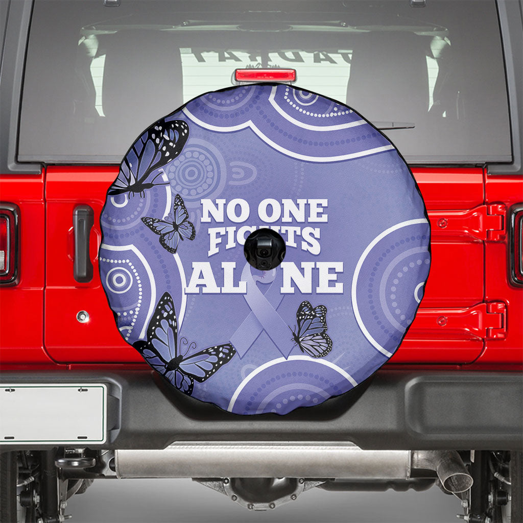 Australia Stomach Cancer Support Spare Tire Cover No One Fights Alone Aboriginal Art