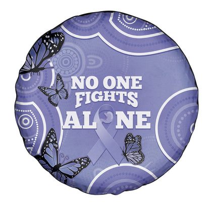 Australia Stomach Cancer Support Spare Tire Cover No One Fights Alone Aboriginal Art