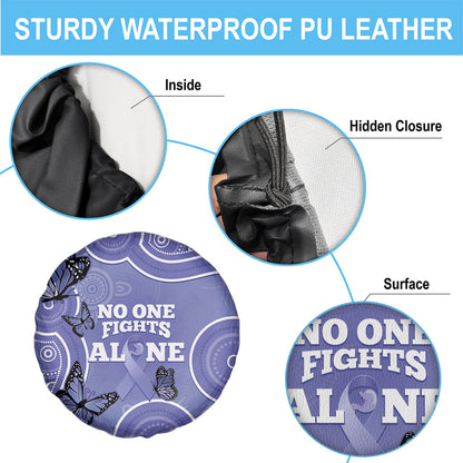 Australia Stomach Cancer Support Spare Tire Cover No One Fights Alone Aboriginal Art