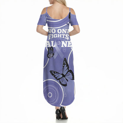 Australia Stomach Cancer Support Summer Maxi Dress No One Fights Alone Aboriginal Art