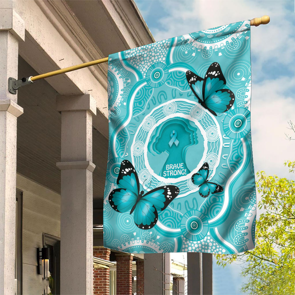 Australia Cervical Cancer Support Garden Flag Brave Strong Butterfly Aboriginal Art
