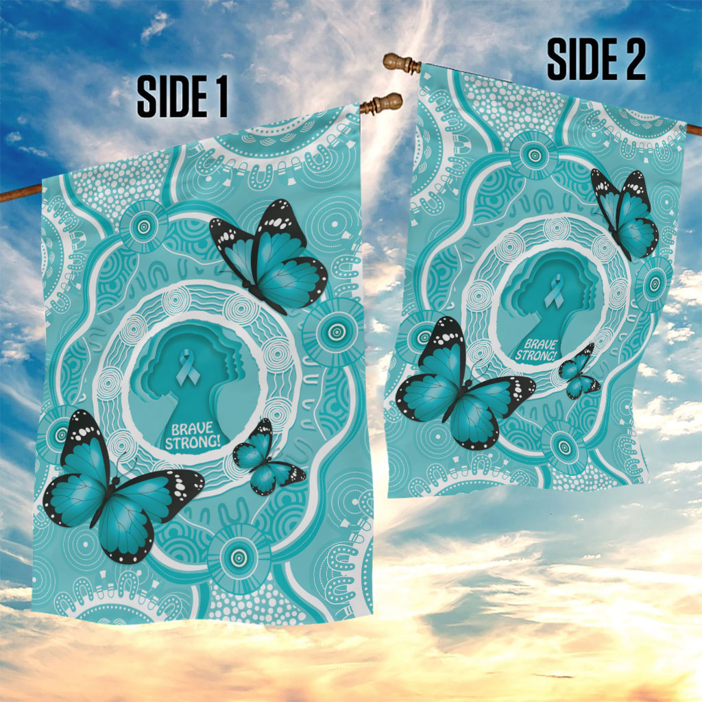 Australia Cervical Cancer Support Garden Flag Brave Strong Butterfly Aboriginal Art