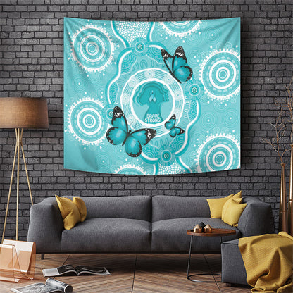 Australia Cervical Cancer Support Tapestry Brave Strong Butterfly Aboriginal Art