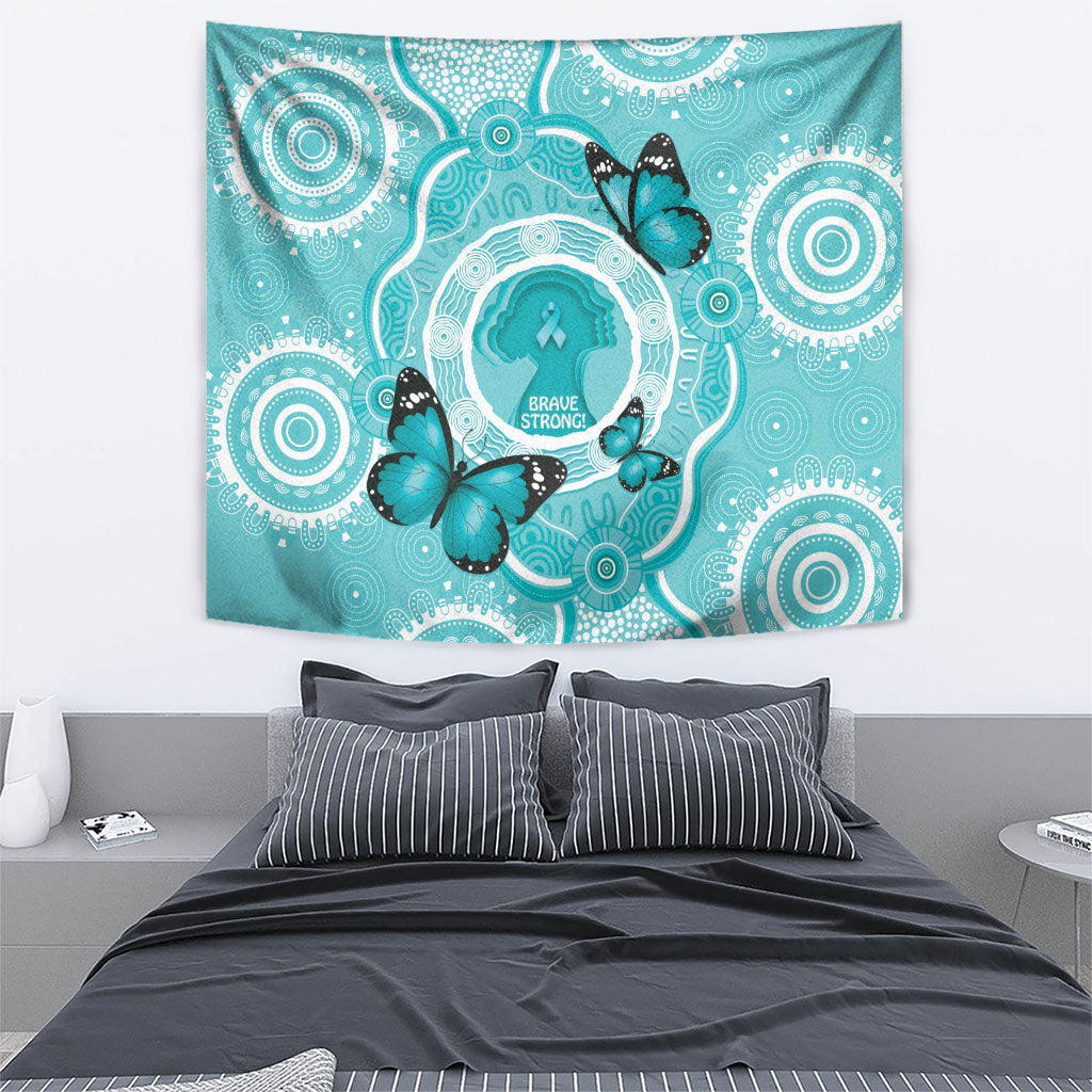Australia Cervical Cancer Support Tapestry Brave Strong Butterfly Aboriginal Art