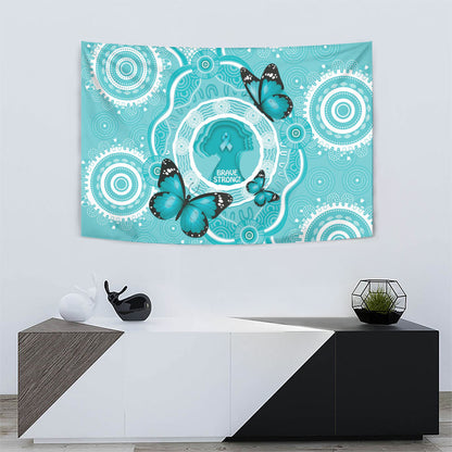 Australia Cervical Cancer Support Tapestry Brave Strong Butterfly Aboriginal Art