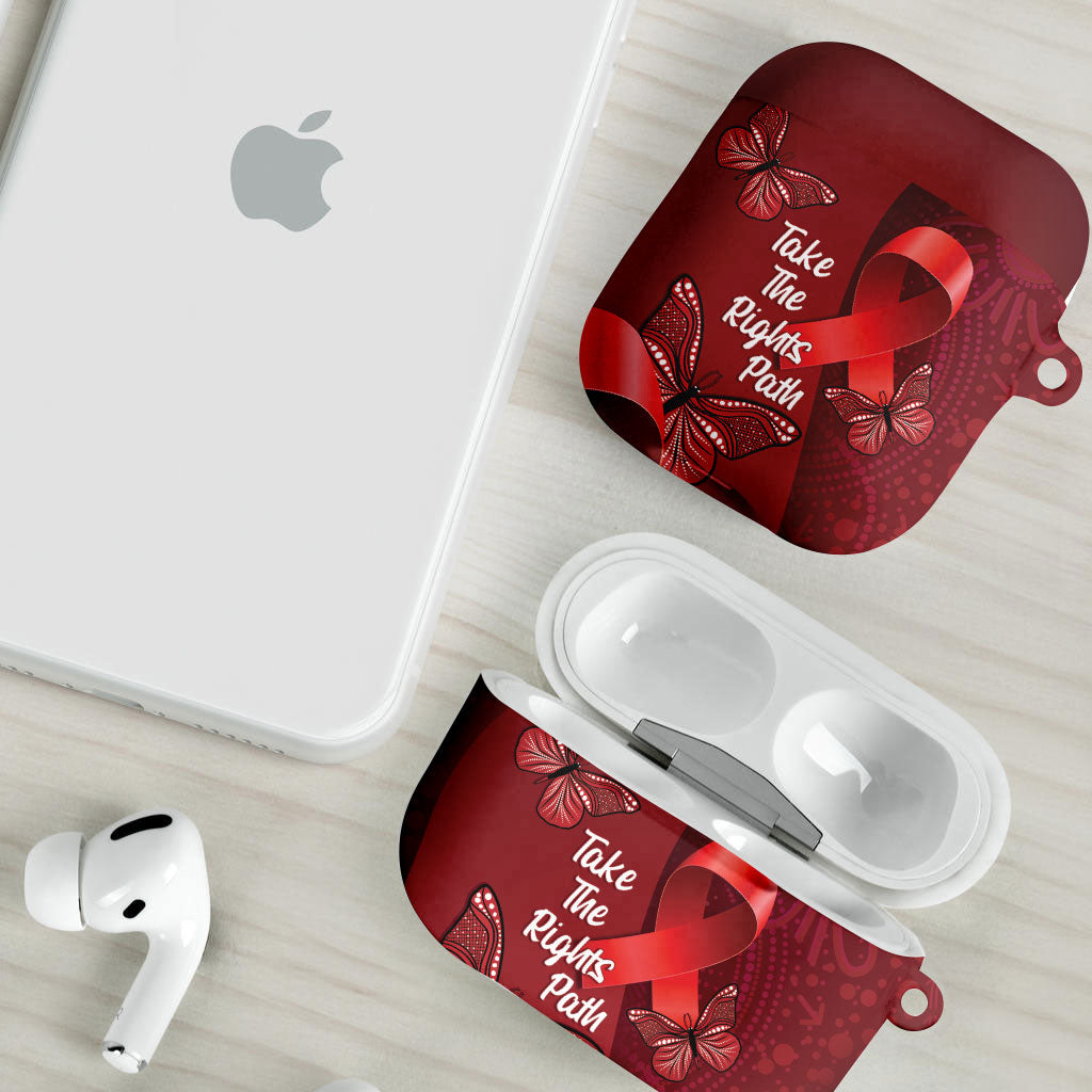 Australia AIDS Support AirPods Case Take The Rights Path Aboriginal Art