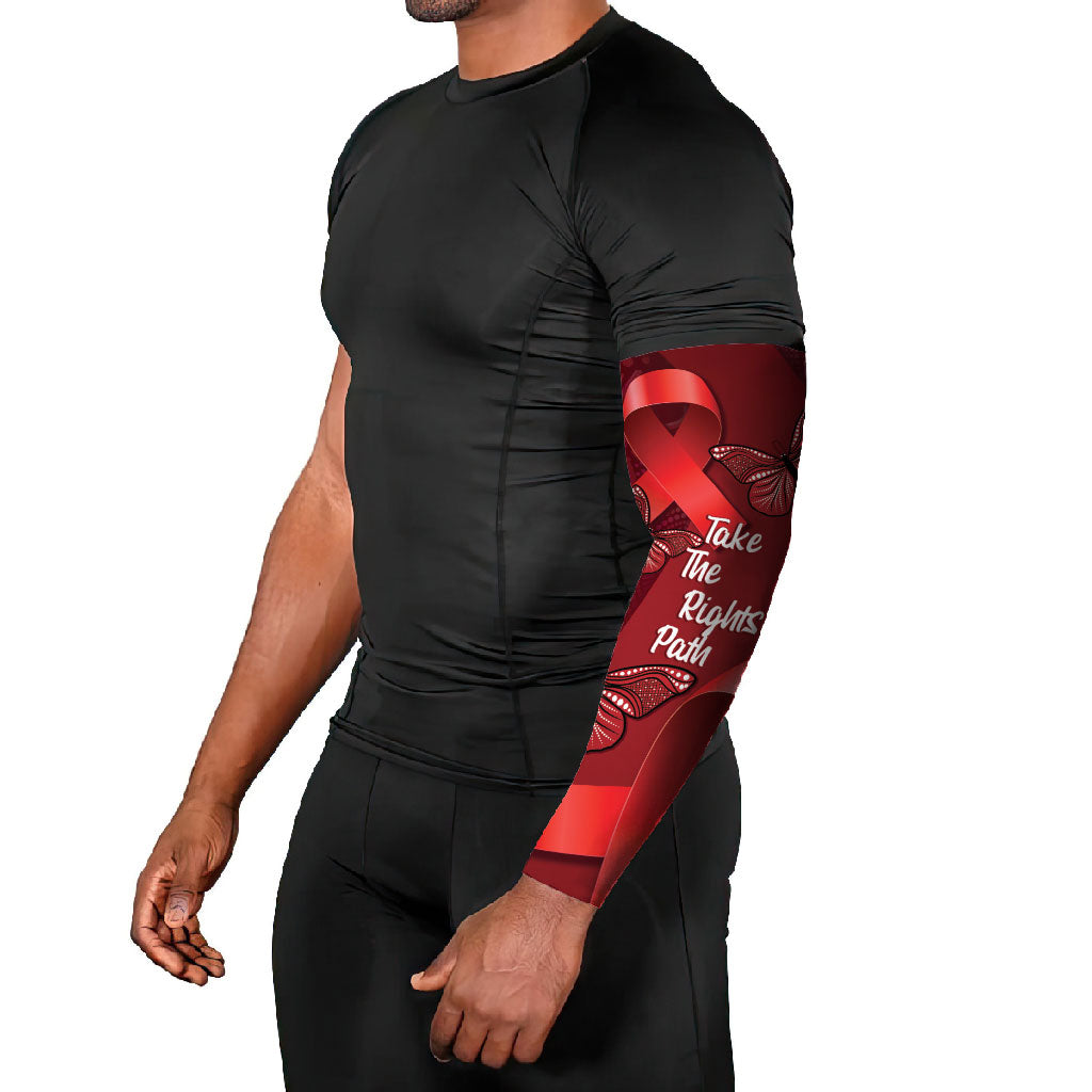Australia AIDS Support Arm Sleeves Take The Rights Path Aboriginal Art