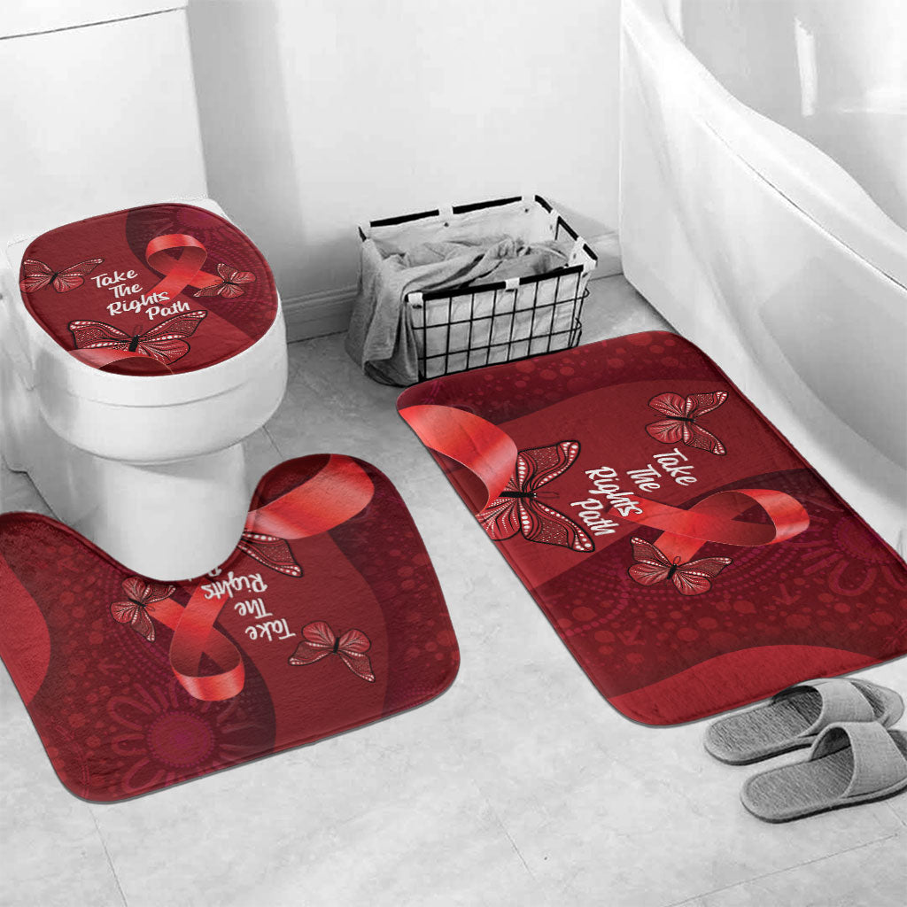 Australia AIDS Support Bathroom Set Take The Rights Path Aboriginal Art