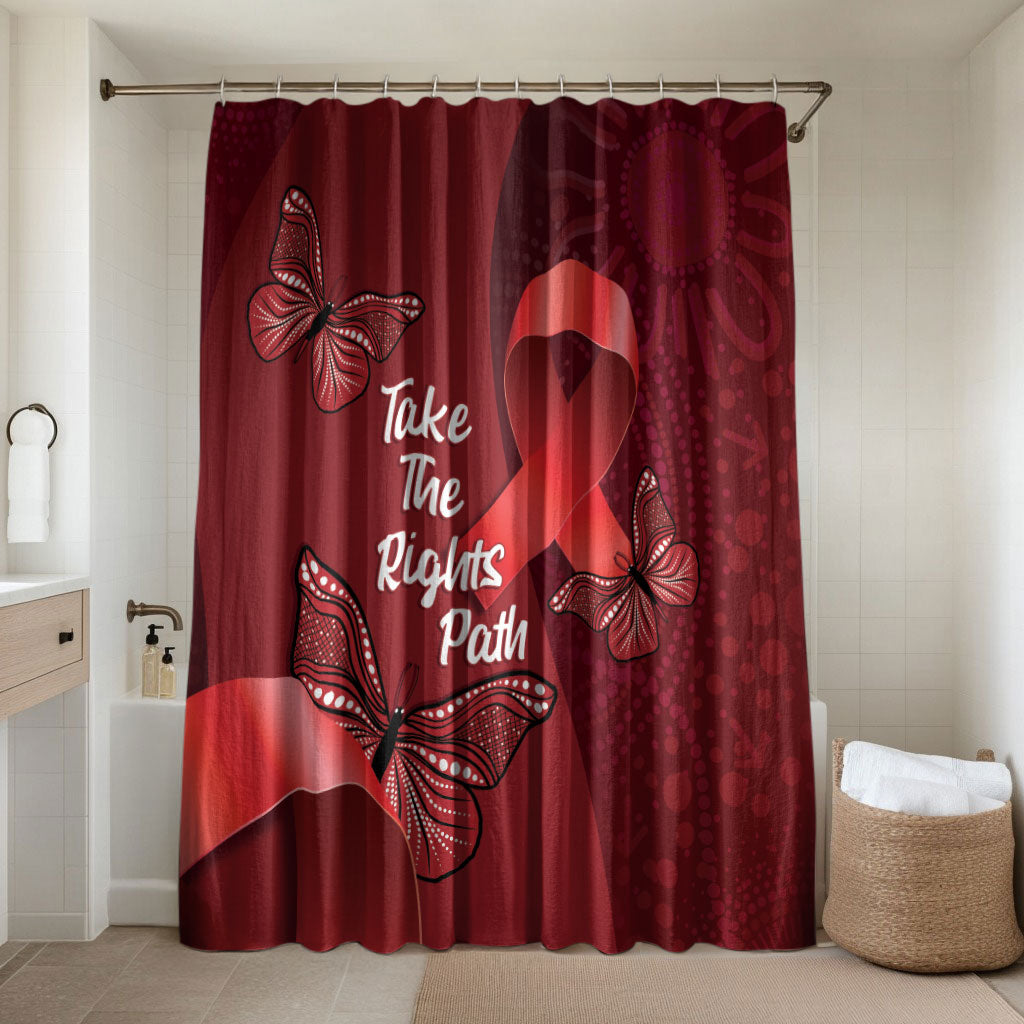 Australia AIDS Support Bathroom Set Take The Rights Path Aboriginal Art