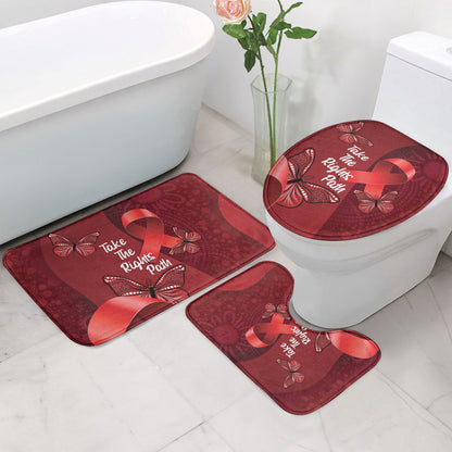 Australia AIDS Support Bathroom Set Take The Rights Path Aboriginal Art