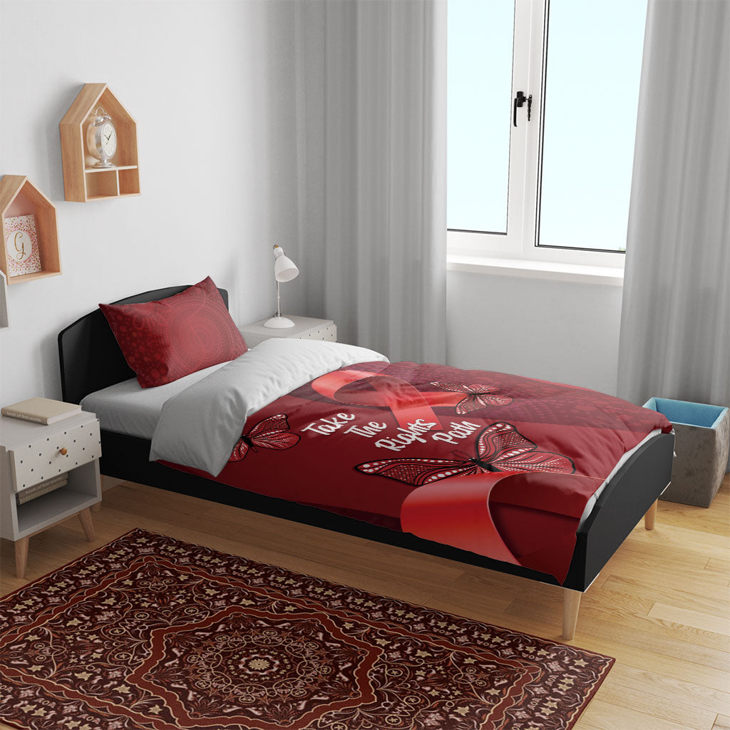 Australia AIDS Support Bedding Set Take The Rights Path Aboriginal Art