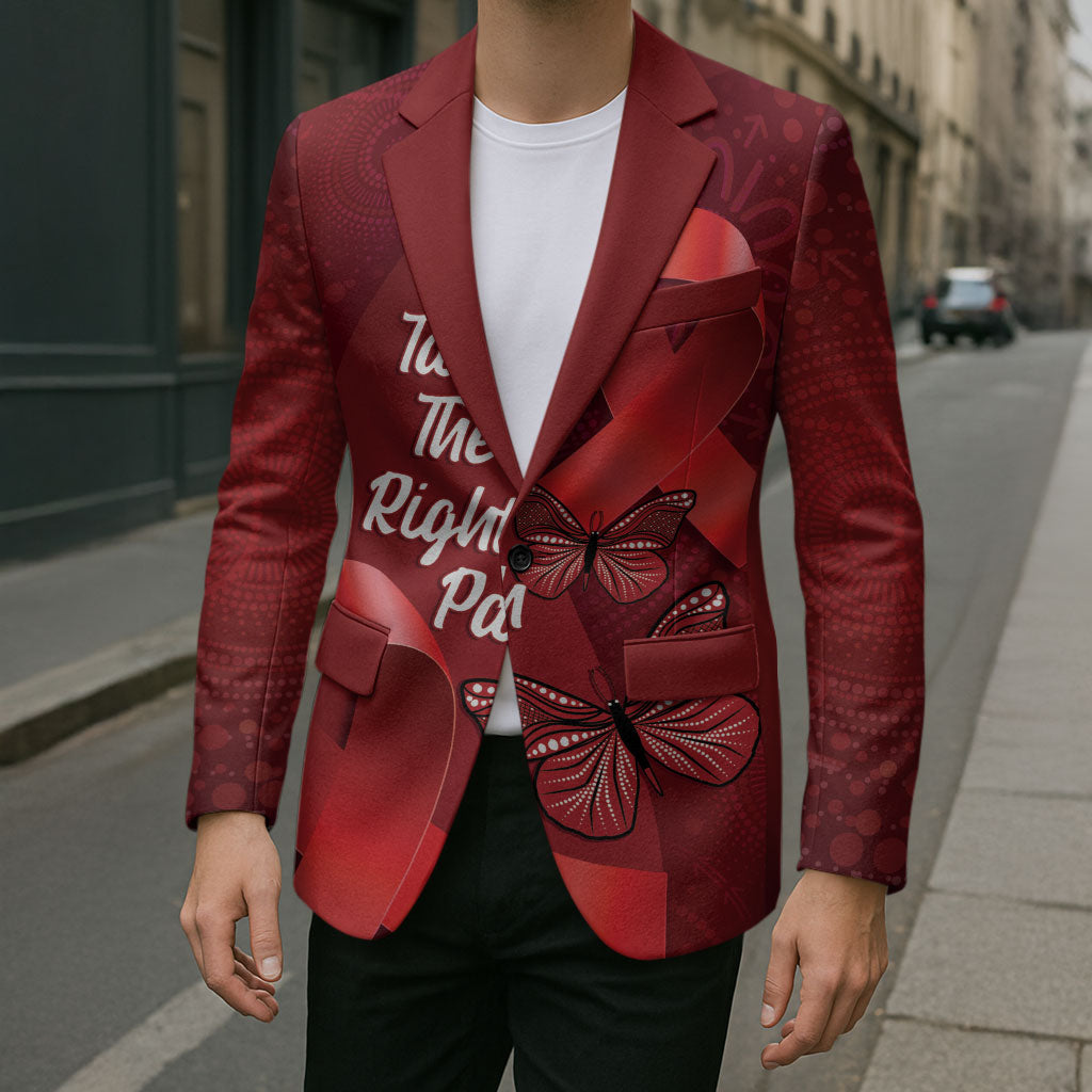 Australia AIDS Support Blazer Take The Rights Path Aboriginal Art