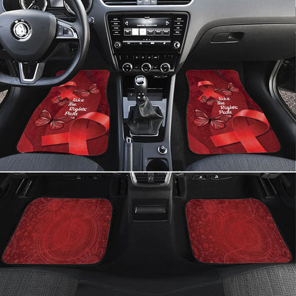 Australia AIDS Support Car Mats Take The Rights Path Aboriginal Art