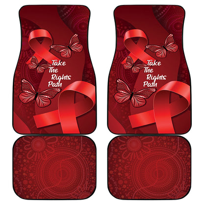 Australia AIDS Support Car Mats Take The Rights Path Aboriginal Art