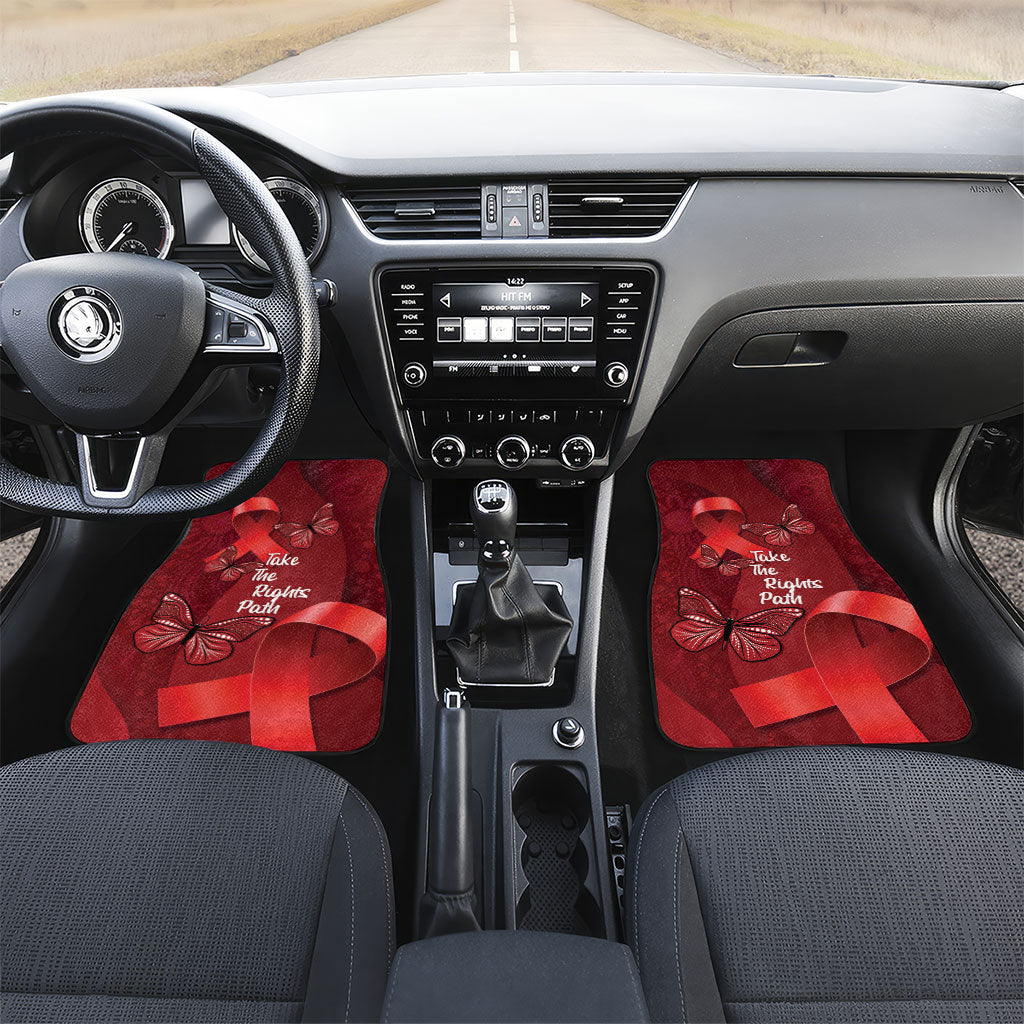 Australia AIDS Support Car Mats Take The Rights Path Aboriginal Art